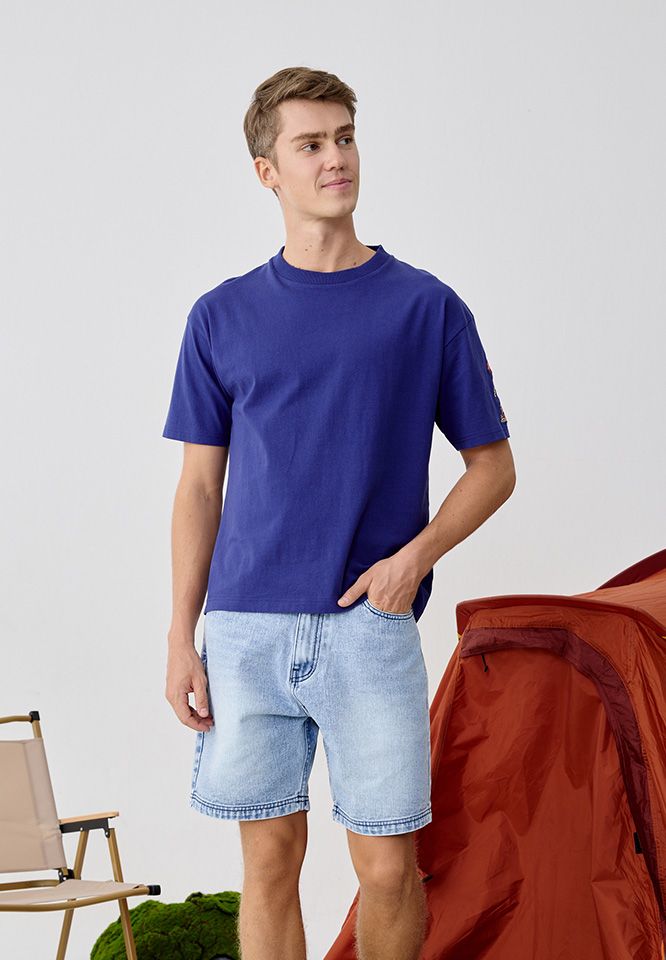  Khaki Bros. - คาคิบรอส - Round neck T-shirt Loose Fit - เสื้อยืดคอกลม - KM25K019