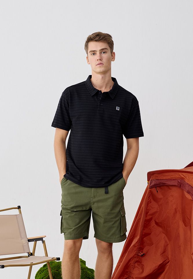 Khaki Bros. - คาคิ บรอส - Polo T-Shirt - เสื้อโปโลแขนสั้นทรง Loose Fit - KM25K020
