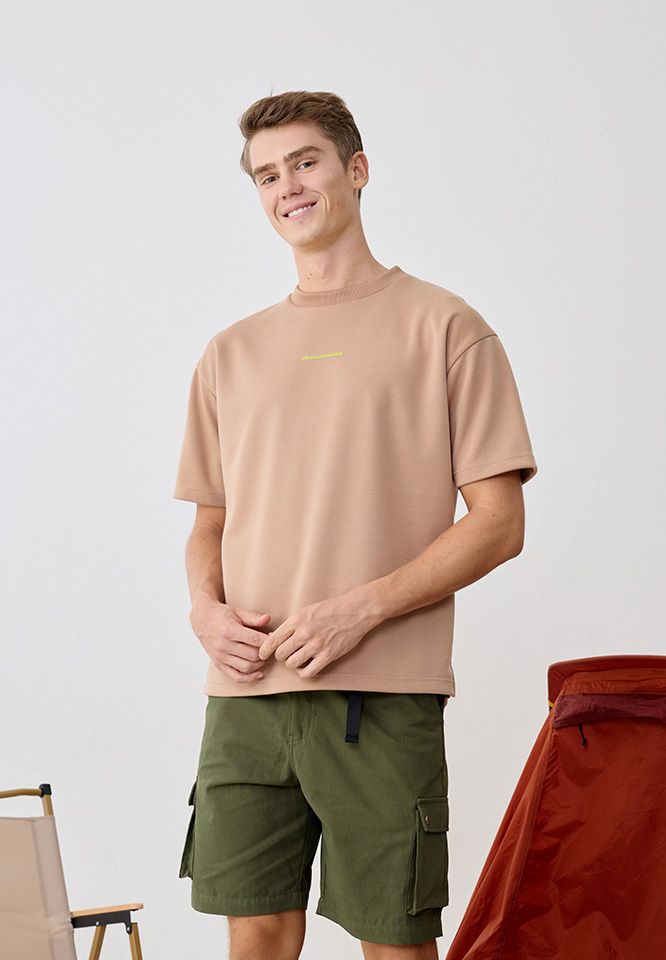 Khaki Bros. - คาคิบรอส - Round neck T-shirt Loose Fit - เสื้อยืดคอกลม - KM25K021