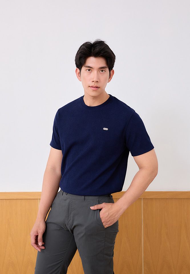 Khaki Bros. - คาคิบรอส - Round neck T-shirt Regular Fit - เสื้อยืดคอกลม ทรง Regular Fit - KM25K027