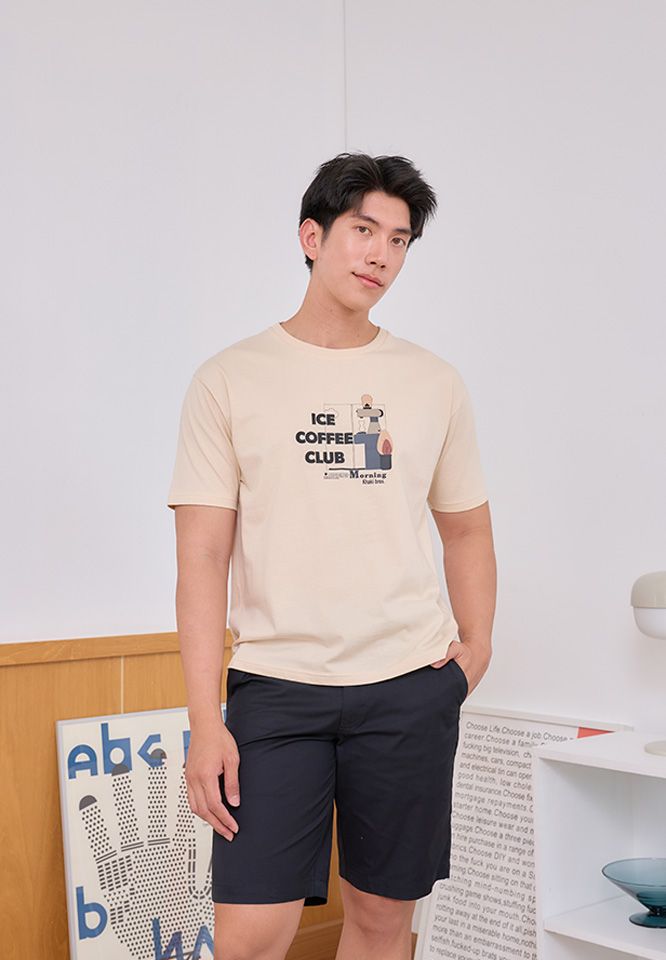 Khaki Bros. - คาคิบรอส - Round neck T-shirt Relax Fit - เสื้อยืดคอกลม ทรง Relax Fit - KM25K031