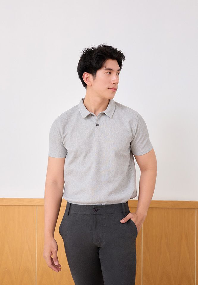 Khaki Bros. - Polo T-Shirt - เสื้อโปโลแขนสั้น ทรง Regular Fit - KM25K033