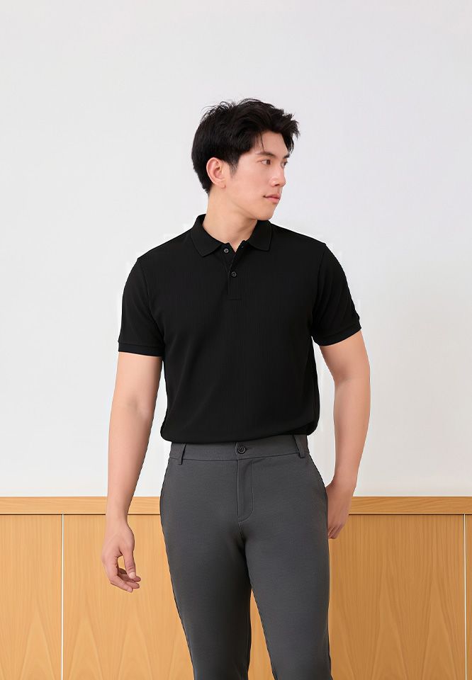 Khaki Bros. - Polo T-Shirt - เสื้อโปโลแขนสั้น ทรง Regular Fit - KM25K034