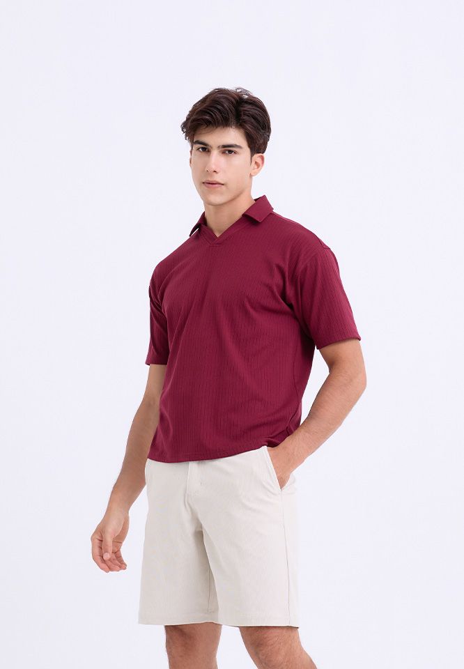 Khaki Bros. - Polo T-Shirt - เสื้อโปโลแขนสั้น ทรง Relax Fit - KM25K046