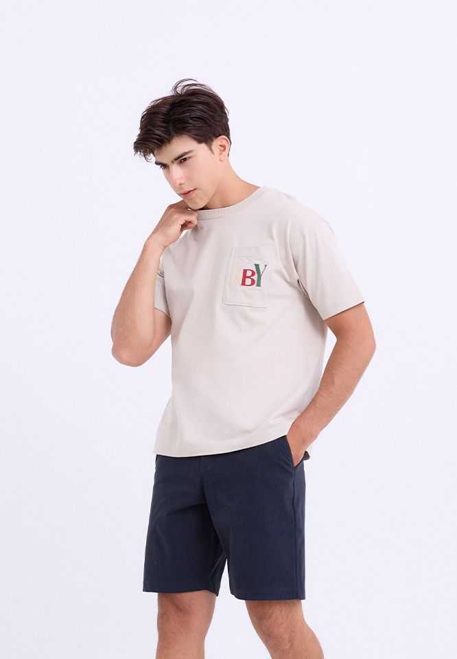 Khaki Bros. - คาคิบรอส - Round neck T-shirt Loose Fit  - เสื้อยืดคอกลม ทรง Loose Fit - KM25K050