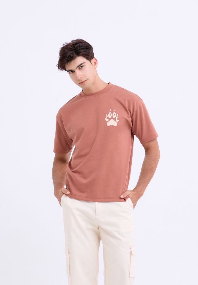 Khaki Bros. - คาคิบรอส - Round neck T-shirt Loose Fit  - เสื้อยืดคอกลม ทรง Loose Fit - KM25K051