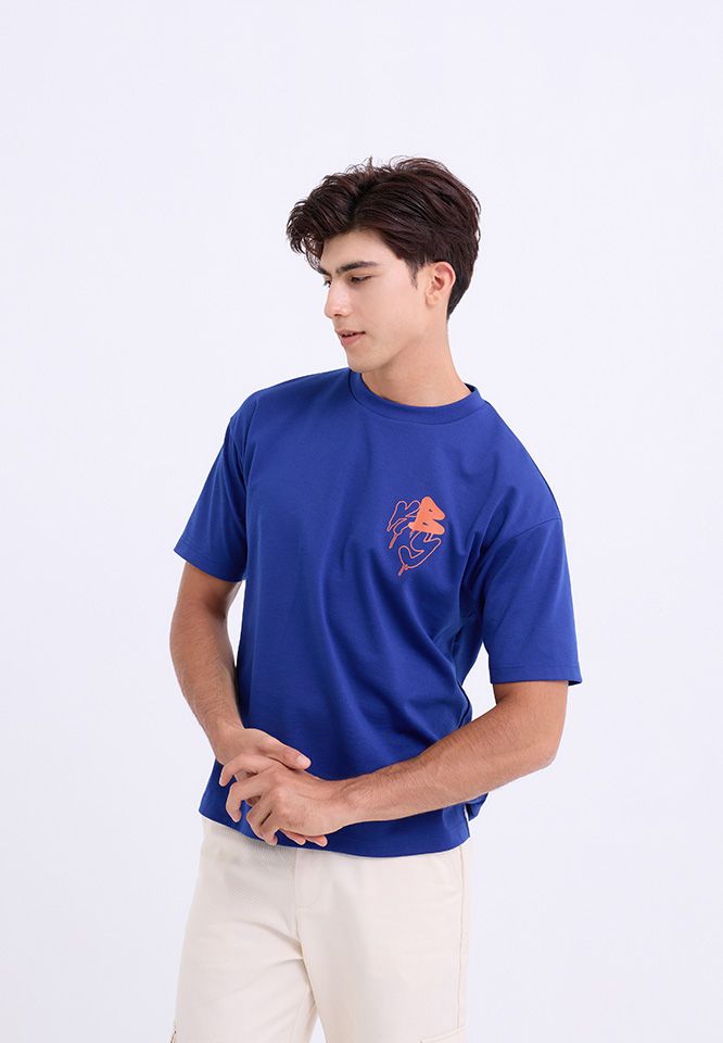 Khaki Bros. - คาคิบรอส - Round neck T-shirt Loose Fit  - เสื้อยืดคอกลม ทรง Loose Fit - KM25K052