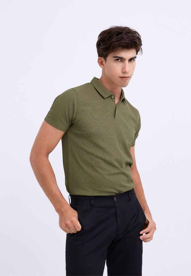 Khaki Bros. - คาคิบรอส - Polo T-Shirt Regular Fit -  เสื้อโปโลแขนสั้น ทรง Regular Fit - KM25K056