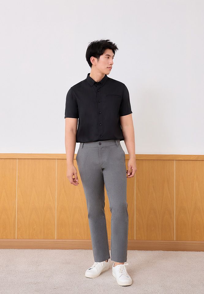 Khaki Bros. - คาคิ บรอส - Short Sleeve Shirt - เสื้อเชิ้ตแขนสั้น ทรง Regular Fit - KM25S010