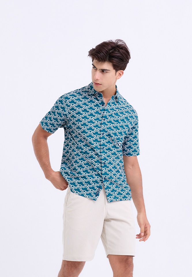 Khaki Bros. - คาคิบรอส - Short Sleeve Shirt Relax Fit - เสื้อเชิ๊ตแขนสั้น ทรง Relax Fit - KM25S015