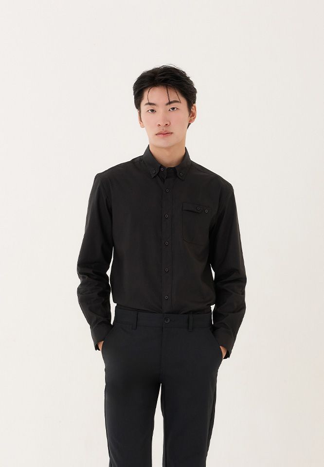 Khaki Bros. - คาคิบรอส - Long Sleeve Shirt - เสื้อเชิ้ตแขนยาว ทรง Regular Fit - KM26S001