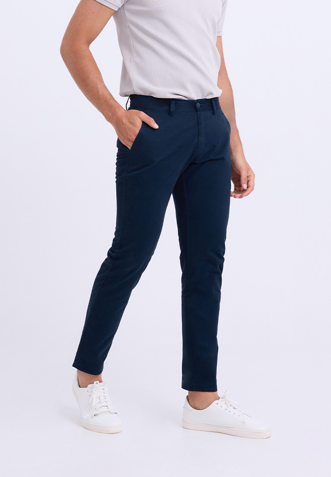 Khaki Bros. - คาคิบรอส - Chino Slim Fit - กางเกงชิโน่ขายาว - ทรง Slim Fit -  KMK1B804