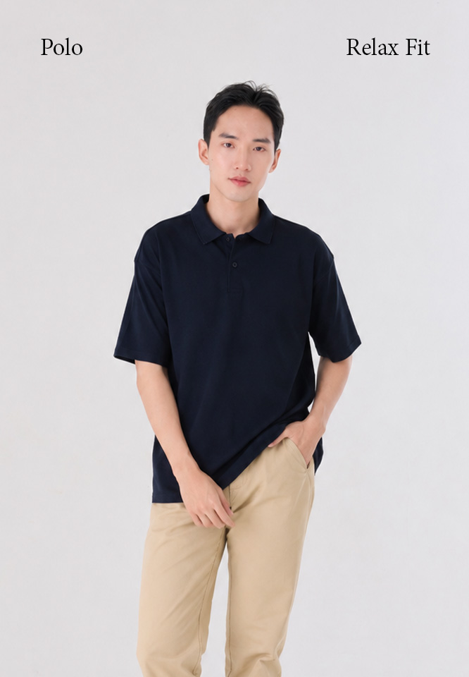 Khaki Bros. - คาคิบรอส - Polo Relax Fit - เสื้อโปโลแขนสั้น Relax Fit - KMK1K804