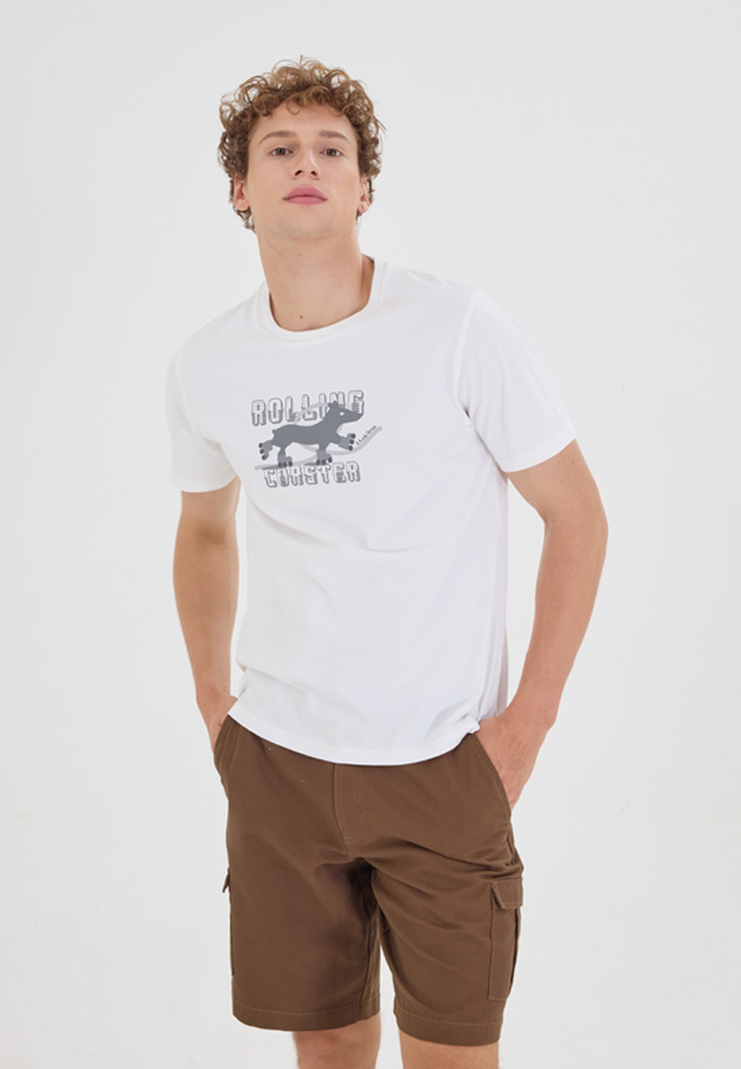 Khaki Bros. - คาคิบรอส - Round neck T-shirt Regular Fit - เสื้อยืดคอกลม - KM24K030