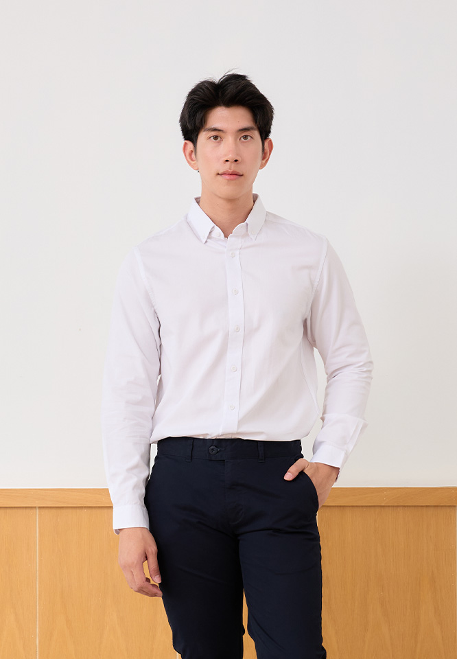 Khaki Bros. - คาคิบรอส - Long Sleeve Shirt (Unisex) - เสื้อเชิ้ตแขนยาว - KMK1S802