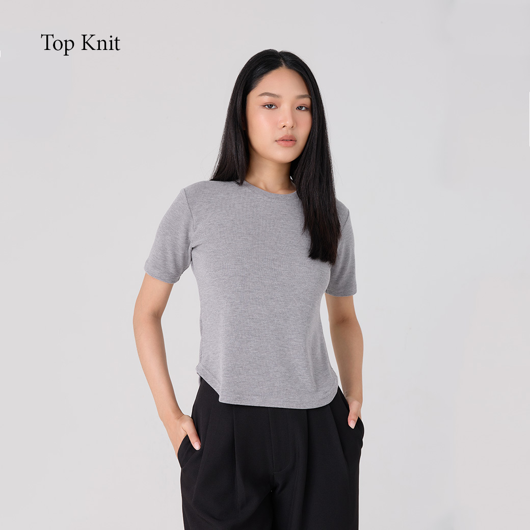 Khaki Bros. - คาคิบรอส - Ladies - Top Knit T-shirt - เสื้อยืดคอกลม - KL26K005