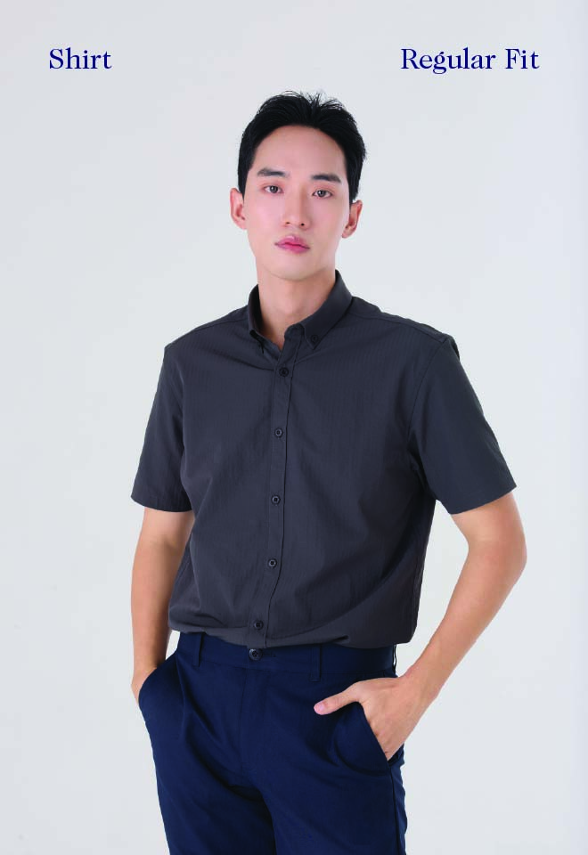 Khaki Bros. - คาคิบรอส - Short Sleeve Shirt Regular Fit - เสื้อเชิ๊ตแขนสั้น ทรง Regular Fit - KM26S010